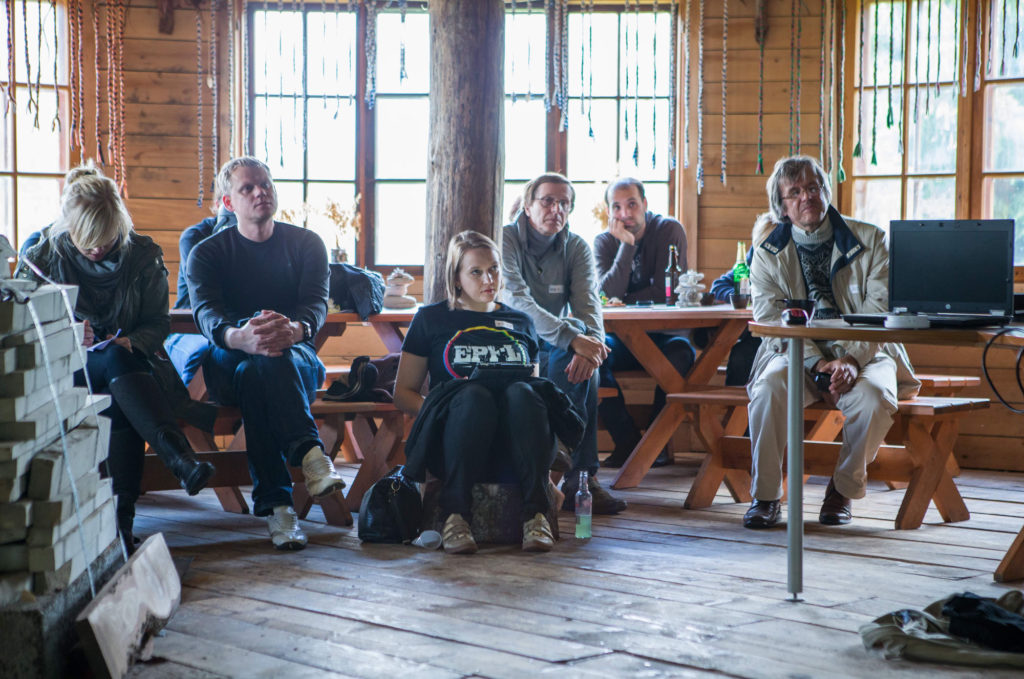 Laura Oks, Meelis Meilbaum, Ester Vaitmaa, Arvet Mägi, Veiko Tõkman, Avo Seidelberg seminaril.